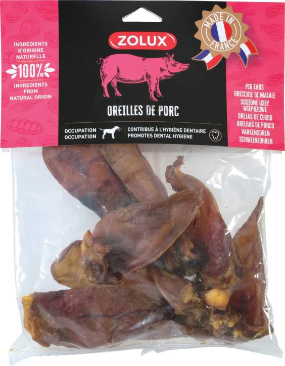 Oreilles de porc 400 g pour chien