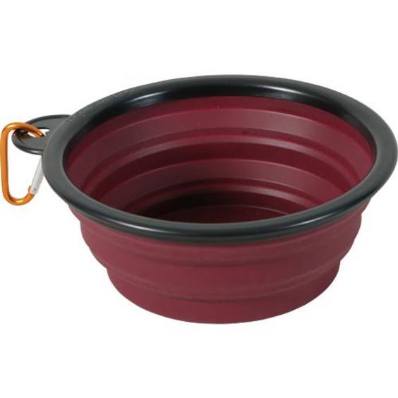 Gamelle souple en silicone rouge pour chien et chat