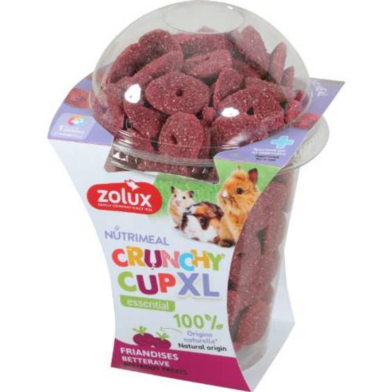 Crunchy Cup XL - Friandises Naturelles pour Rongeurs et Lapins à la betterave