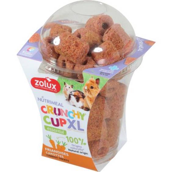 Crunchy Cup XL Friandises naturelles pour rongeurs et lapins aux carottes