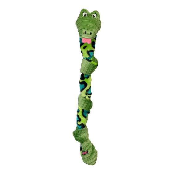 KONG Jouet Knots Snake Md/Lg Résistant et Couineur pour Chien