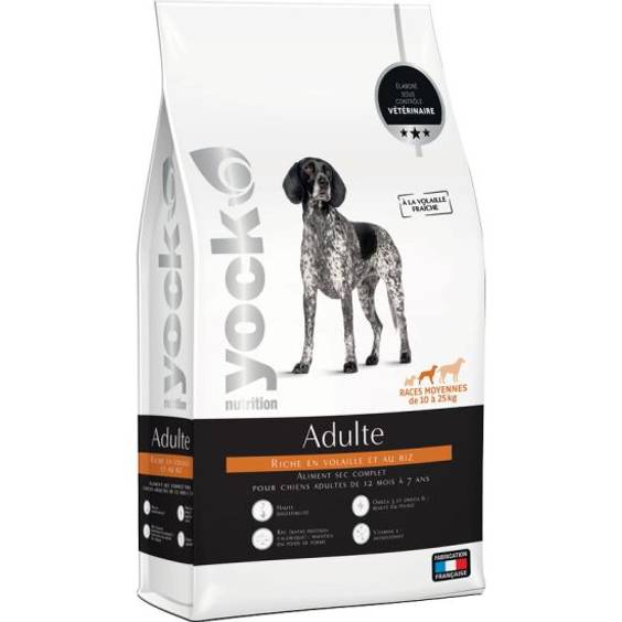 YOCK Nutrition Croquettes pour Chien Adulte Moyennes Races