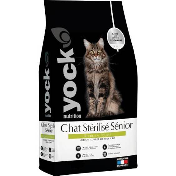 YOCK NUTRITION Croquettes pour chat stérilisé senior au poulet 3 kg