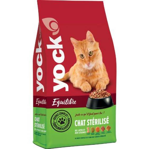 YOCK Équilibre Croquettes pour chat adulte stérilisé, contrôle du poids et bien-être urinaire