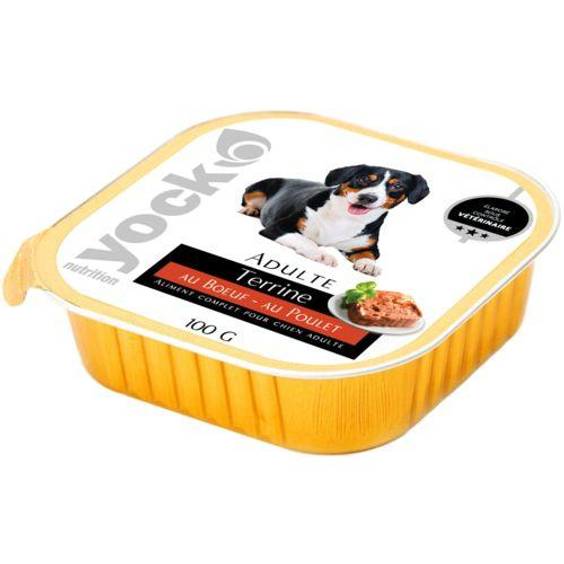 YOCK Nutrition Terrine au bœuf et au poulet pour chien adulte