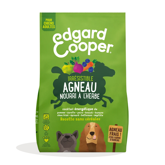Edgard & Cooper Croquettes sans céréales pour chien à l'agneau frais nourri à l'herbe