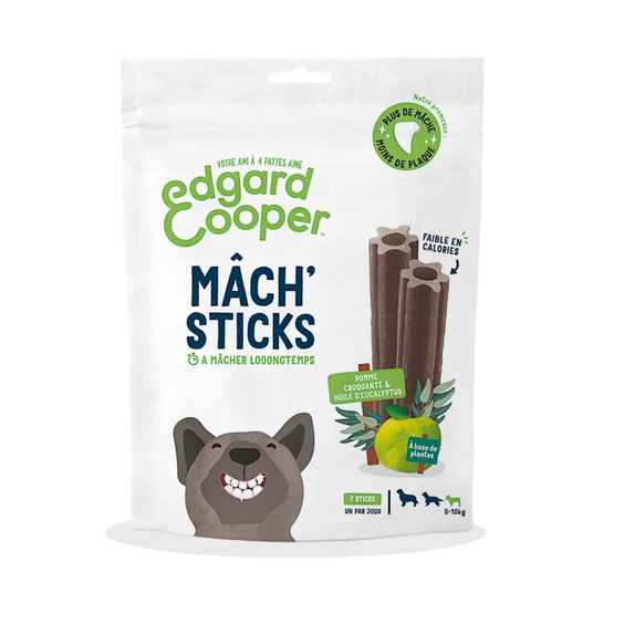 Edgard & Cooper Stick dentaire Mâch'Sticks Pomme & Eucalyptus pour Chien