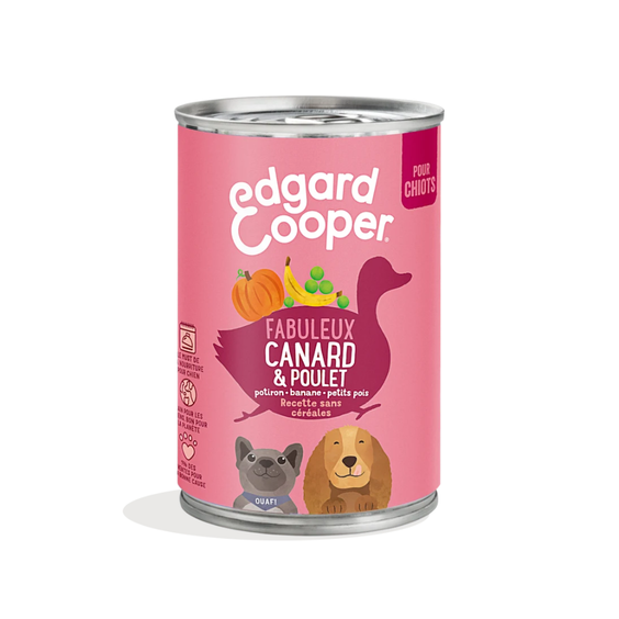 Edgard & Cooper Pâtée sans céréales pour chiot - Canard & poulet