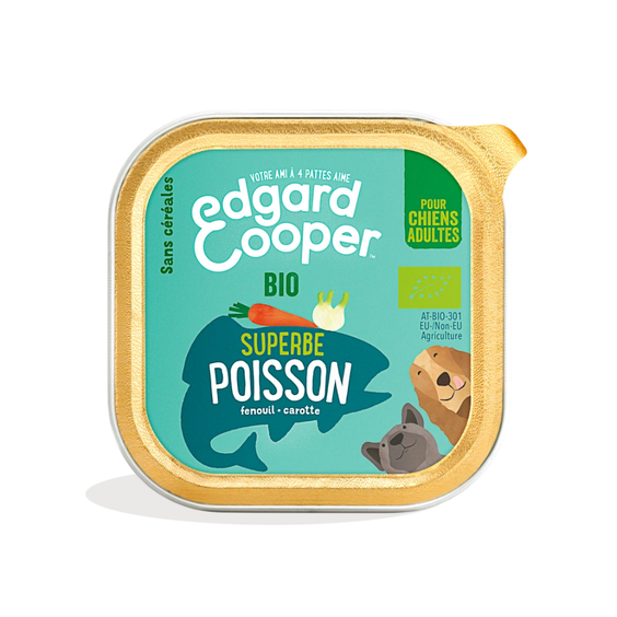 Edgard & Cooper Pâtée poisson bio sans céréales pour chien