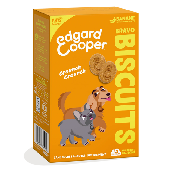Edgard & Cooper Biscuits pour chien sans céréales banane & beurre de cacahuètes