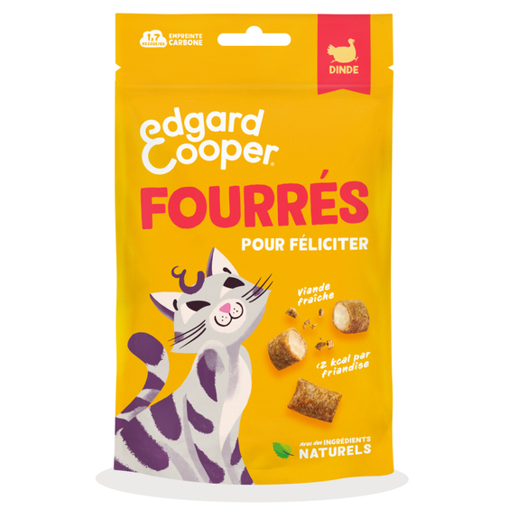 Edgard & Cooper Friandises fourrées pour chat sans céréales 60 g