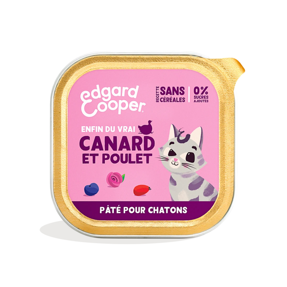 Edgard & Cooper Pâtée pour chaton sans céréales canard et dinde