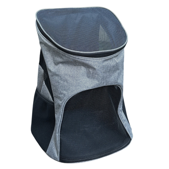 Sac à dos pour chien et chat 600D gris chiné Mon Ami Luki