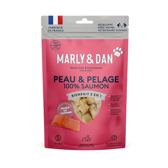 Peau & Pelage – friandises 100% saumon chien