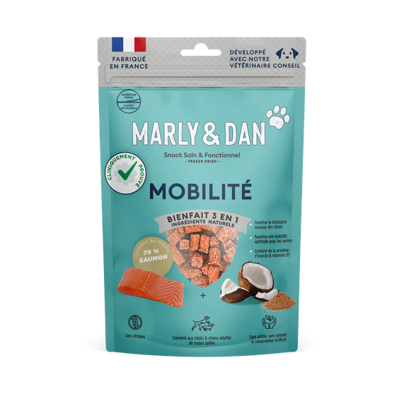 Mobilité – friandises chien saumon, coco & insectes
