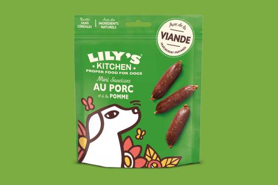 Lily’s Kitchen Mini saucisses au porc et à la pomme pour chien