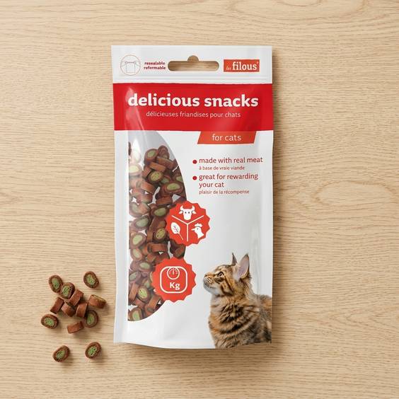 Bouchées au boeuf, poulet et épinards pour chat