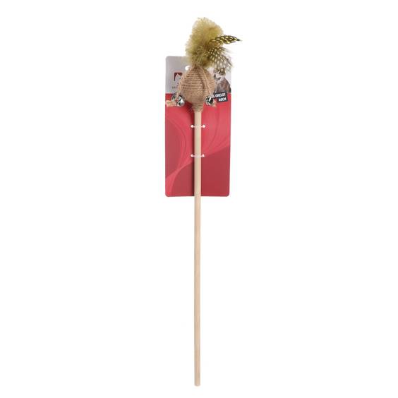 Jouet baton boule, plume et grelot pour chat Mon Ami Luki