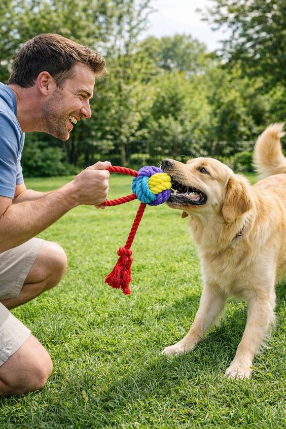 Jouet balle en coton pour chien Mon Ami Luki