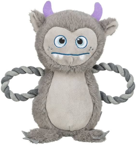 Jouet en peluche monstre avec corde pour chien Trixie