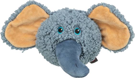 Jouet en peluche tête d'éléphant sonore pour chien Trixie