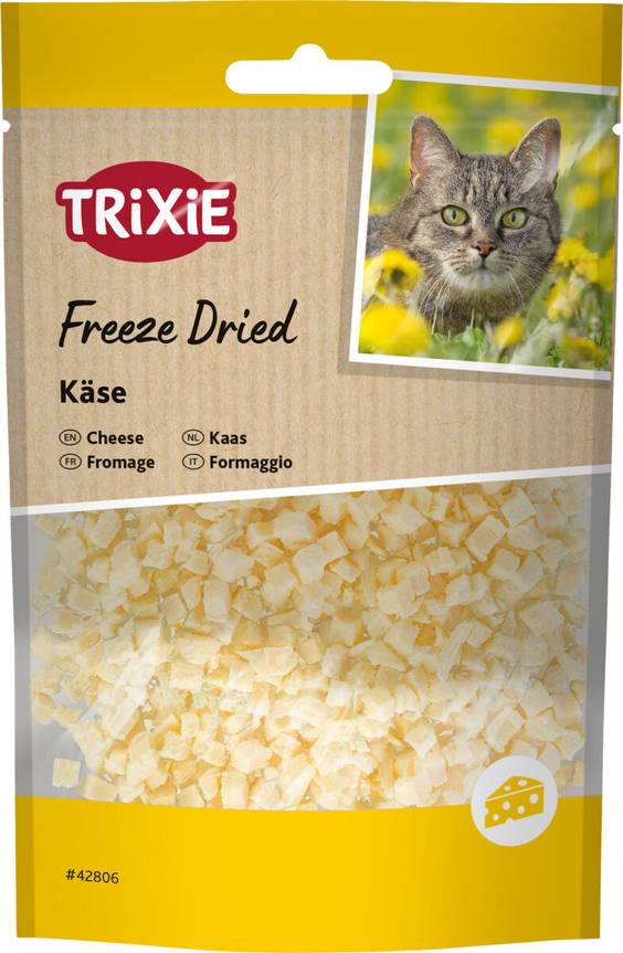 Friandise monoprotéique au fromage lyophilisé pour chat