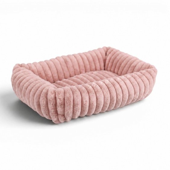 Panier rectangulaire MYSA vieux rose pour chien Mon Ami Luki