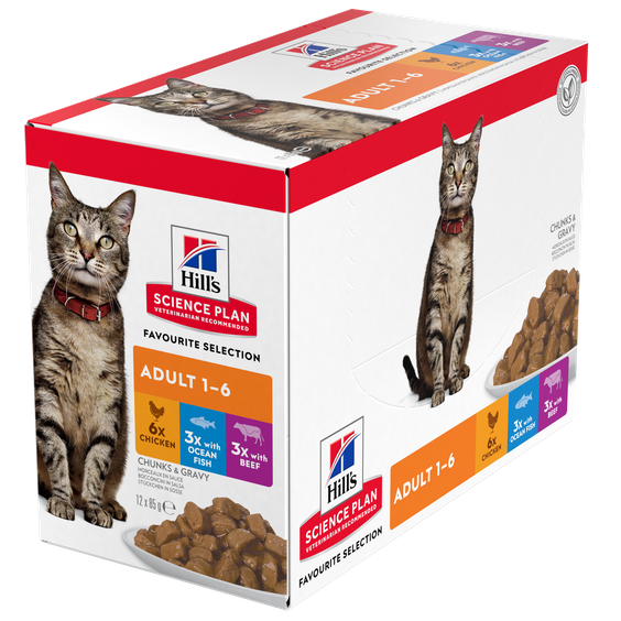 Hill's Science Plan Multipack Adult chat 12 x 85 g