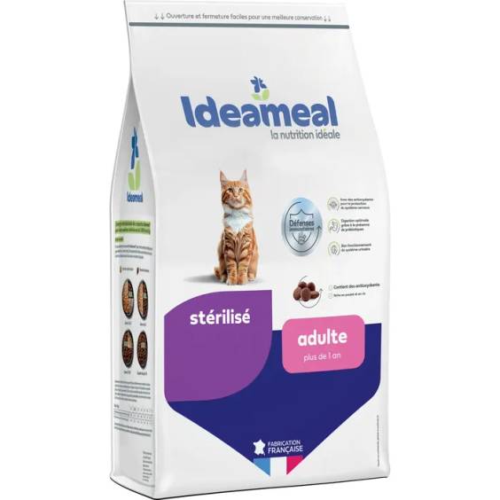 Ideameal Croquettes pour chat adulte stérilisé au poulet