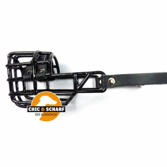 Muselière chien CHOPO Spitz grillagée noire