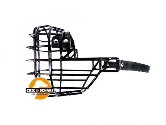 Muselière chien CHOPO grillagée noire pour Boxer mâle