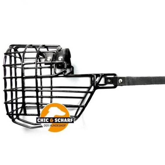 Muselière chien CHOPO grillagée noire pour dogue femelle