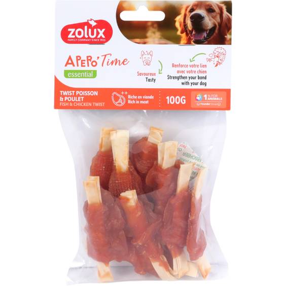 Twist chien Zolux poulet-poisson sachet 100 g