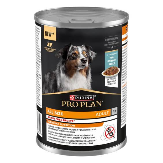 PRO PLAN Chien adulte poisson en sauce boîte 400 g