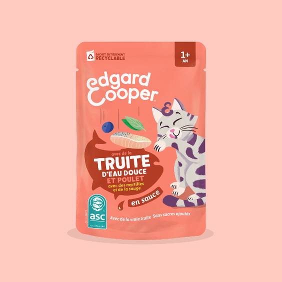 Edgar & Cooper Pâtée en sauce sans céréales pour chat en pochon 85 g