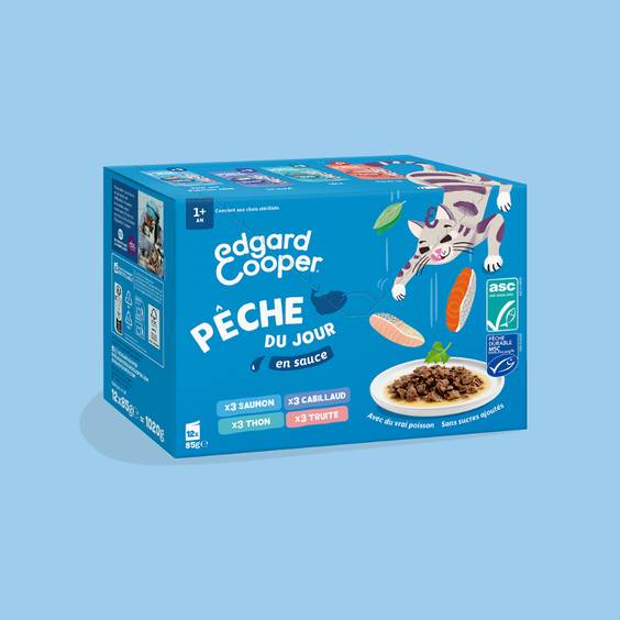 Edgar & Cooper Multipack Pêche du jour chat 12 x 85 g