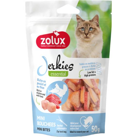 Zolux Jerkies mini bouchées pour chat sachet 50 g