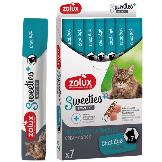 Zolux Sweeties+ chat senior friandise crémeuse 7 x 14 g
