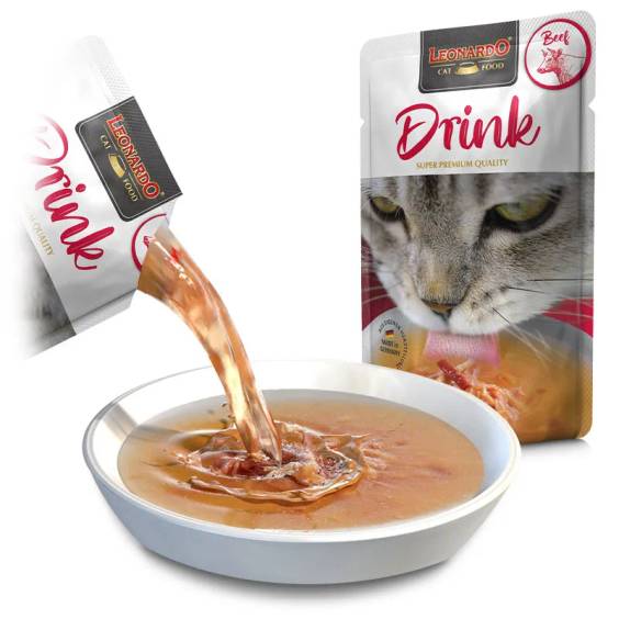 Leonardo Drink Bœuf pour chat adulte - sachet individuel