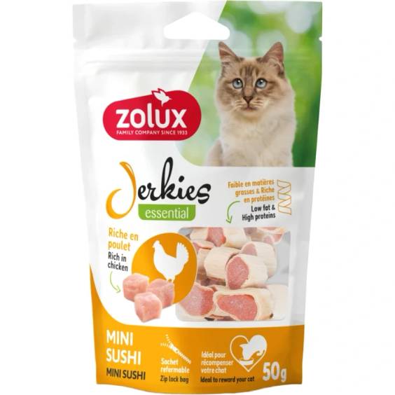 Zolux Jerkies mini sushi pour chat - sachet de 50 g
