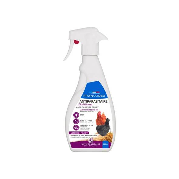 Spray Diméthicone pour Poule 500 ml Francodex