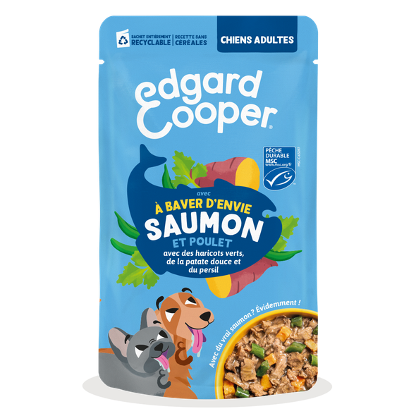Edgard & Cooper Chien adulte saumon - Mijoté À baver d'envie