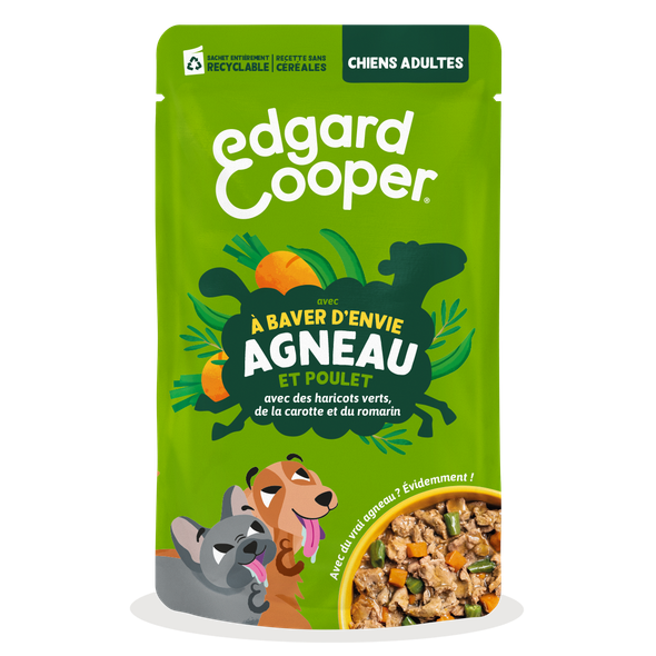 Edgard & Cooper Chien adulte agneau - Mijoté À baver d'envie