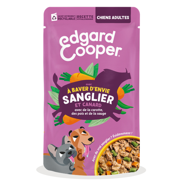 Edgard & Cooper Chien adulte sanglier canard - Mijoté À baver d'envie
