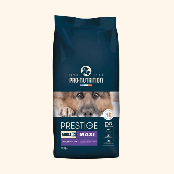 Croquettes chien Pro-Nutrition Prestige 6+ Maxi sac de 15 kg