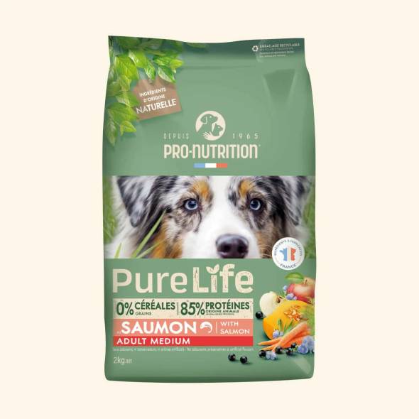 Croquettes chien Pro-Nutrition Pure Life Adult Medium saumon