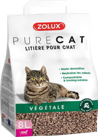 Litière chat végétale naturelle 8 L