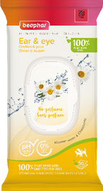 Lingettes Nettoyantes Yeux & Oreilles pour chien et chat camomille Beaphar