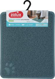 Tapis antidérapant bleu pour bac de toilette pour chat