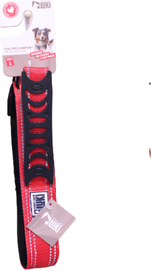 Collier réfléchissant avec poignée en nylon rouge Mon Ami Luki pour Chien
